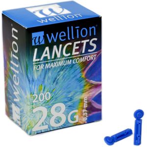 Wellion - Lancetten - 28G - 200 Stuks - Steriel