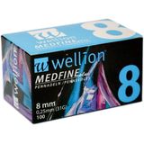 Wellion Medfine Plus pennaalden 8 mm (100 stuks)