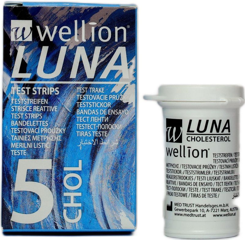 Wellion Luna cholesterol teststrippen 5 stuks