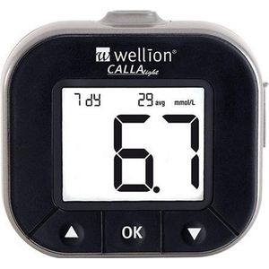 Wellion Calla Light - Glucosemeter - Inclusief 50 Teststrips en 50 Lancetten - Groot Display