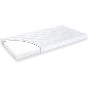 Träumeland T010401 Baby & ledikant matras Softwash - Sofschuimmatras met katoenen bekleding, afmetingen 60 x 120 cm, wit, 2,07 kg