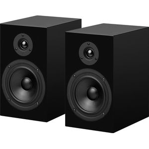 Pro-Ject Speaker Box 5 - 2-Weg Plankluidspreker met Audiofiele Basreflex-Afstemming - Pianolak (Zwart)