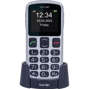 Bea-Fon SL250 2G (2"", 2G), Sleutel mobiele telefoon, Zilver, Zwart