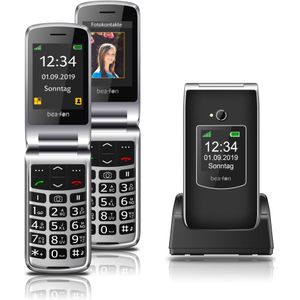 Bea-Fon SL595 2G (2.40"", 0.30 Mpx, 2G), Sleutel mobiele telefoon, Zilver, Zwart