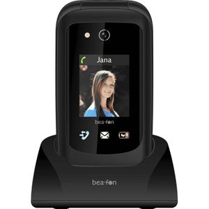 Beafon, SL720 Silver Line mobiele telefoon met toetsen voor senioren met noodoproepknop, 2,8 inch (7,11 cm) XXL kleurendisplay, compatibel met gehoorapparaten, zwart