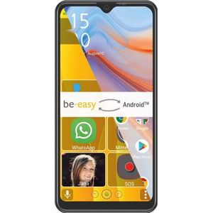 Beafon, M6s Plus Premium 4G smartphone met TPU-hoes en Android 10 displaybeschermfolie, 6,26 inch multitouch-display, 13 MP camera, SOS-noodoproep, veiligheidszone, zwart