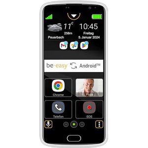 Bea-Fon M7 Lite (3 GB, Wit, 5.50", Dubbele SIM, 4G), Smartphone, Wit