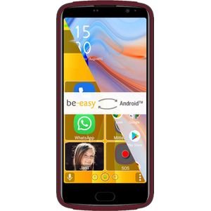 Bea-Fon M7 Lite - Smartphone - Rood - 32 GB - Hybride Dubbele SIM - 4G