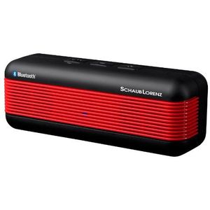 Schaub Lorenz SP 520BT-B Mobiele Bluetooth stereo luidspreker (2 x 1,2 watt RMS, AUX-IN) rood/zwart