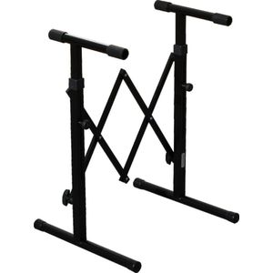 GVI keyboardstand zwart hoogte 60 - 78 cm Auflage 30 cm - Keyboard standaard