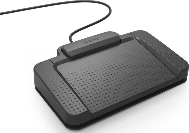 Philips ACC2330 Voetschakelaar USB - Versie met 4 Pedalen - Waterdicht Ontwerp - Zwart