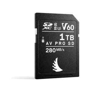 Angelbird AV PRO SD MK2 1TB V60 Pakje van 1 (SDXC, 1024 GB, U3, UHS-II), Geheugenkaart, Zwart