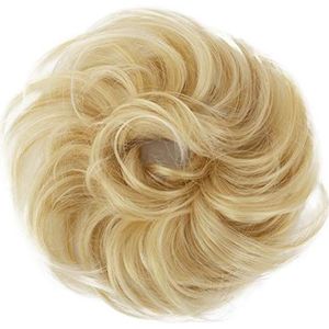 CAISHA Haarstukje Haarwokkel Bruids Kapsel Opgestoken Volumineus Licht Golvend Knoet Blond Mix G28B