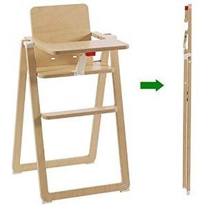 SUPAflat - Kinderstoel - Ultraplatte opvouwbare stoel - barhoogte - hout - naturel