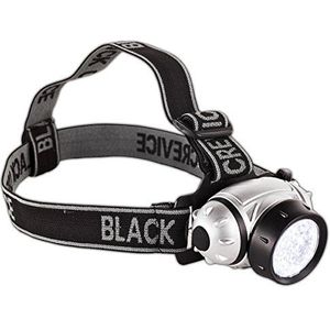 Black Crevice Hoofdlamp, hoofdlamp met verstelbare band, led-hoofdlamp met 21 leds, hoge intensiteit en brede straal, 4 verlichtingsniveaus, waterdichte en onbreekbare led-hoofdlamp