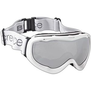 Black Crevice BCR043470-4 Skibril voor volwassenen met dubbel spiegelscherm, wit/zilver