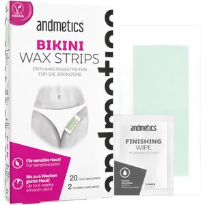 Andmetics Lichaamsverzorging Wax strips Bikini Wax Strips 20 x Bikini Wax Strips + 2 x Calming Oil Wipes
