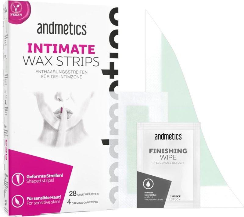 Andmetics - Intieme Waxstrips - Voorzichtig Ontharen - Huidvriendelijk - 20 Stuks