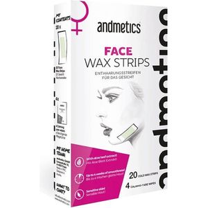 andmetics Wax Strips Face Wax Ontharingsstrips voor Gezicht 20 st