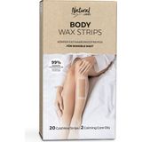 NATURAL by andmetics - Body Wax Strips - 20 Stuks - Natuurlijke Ingrediënten