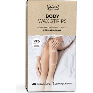 NATURAL by andmetics - Body Wax Strips - 20 Stuks - Natuurlijke Ingrediënten