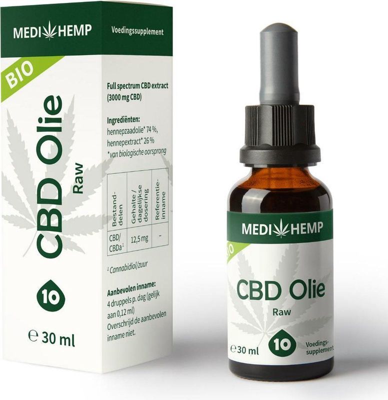 MediHemp CBD olie raw 10% 30ml