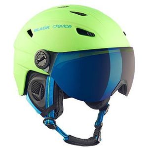 Black Crevice Silvretta Skihelm voor volwassenen met vizier, groen/blauw, L