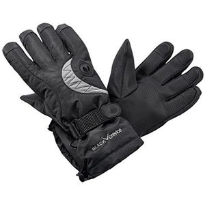 Black Crevice Handschoenen voor volwassenen, zwart/zilver, L
