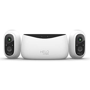 Helo by Stong Full HD bewakingscamera met basisstation (2 camera's, draadloos, WLAN IP-camera, accu 180 dagen, nachtzicht, cloud-opslag), wit