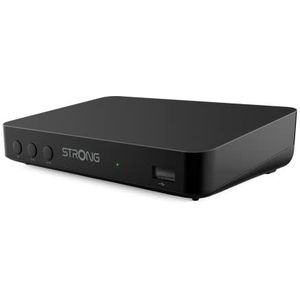 STRONG SRT8208 DVB-T2 DVB-T2 - Ondersteunt HEVC265 - TV-ontvanger/tuner met recorderfunctie (HDMI, Scart, USB, Dolby Digital Plus) - zwart