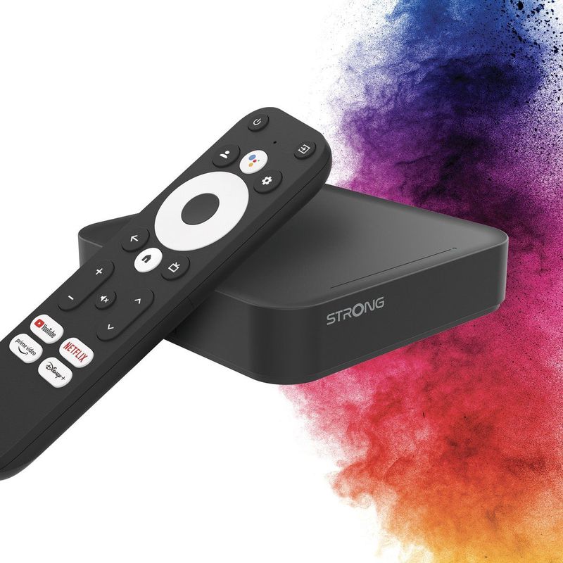 Strong Leap-S3 Android Box Google TV 4K Ultra HD voor het downloaden van je favoriete apps op je tv met het systeem altijd up-to-date