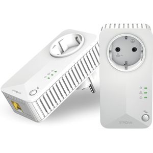 STRONG Powerline 600 Kit | Bevat 2 Powerline-adapters | tot 600 Mbit/s | HomePlug AV Standard | Bereik van meer dan 300 m | Aansluiting via ethernetkabel