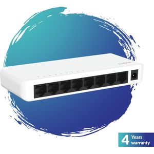 Strong - SW 8000P - Netwerkschakelaar - Wit - 8 Poorten