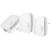 STRONG POWERL600TRIMINI Kit 3 stuks 600 Mbps. Klein en elegant formaat. Breid uw netwerk uit met elektrische installatie. 300 meter bereik