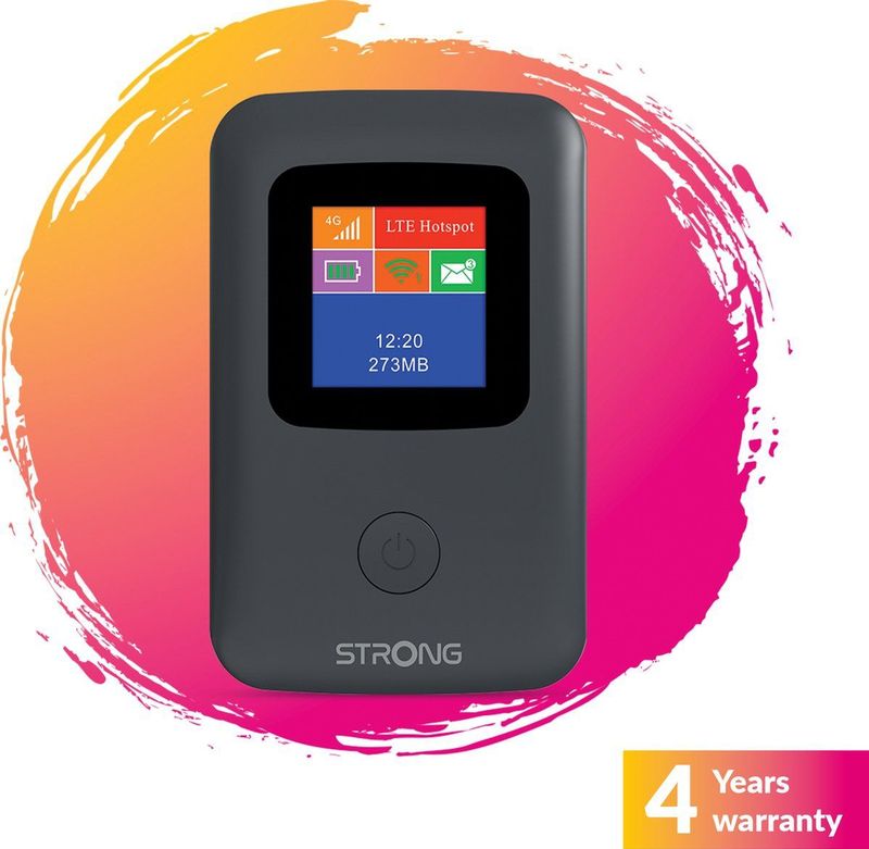 Strong - 4GMIFI150D - Router - Grijs - Draagbare 4G Hotspot met Display