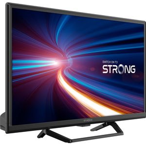 STRONG - TV 24” (60 cm) HD SRT24HE4023C - TV 12V Ideaal voor caravans, campers, boten - Drievoudige tuners - 2 Poorten HDMI (1 ARC) + 1 Poort USB + Mini-AV + Terrestrisch/Sat - Zwart