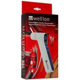 Wellion - Infrarood Voorhoofd- en Oorthermometer - Koortsmeting - Geheugen voor 9 Metingen - Kleurindicator