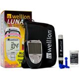 Wellion Luna Trio 3-in-1 glucosemeter startpakket inclusief 10 glucose strips (glucose, cholesterol en urinezuur) - Wit