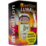 Wellion Luna Trio 3-in-1 glucosemeter startpakket inclusief 10 glucose strips (glucose, cholesterol en urinezuur) - Wit