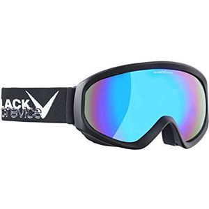 Black Crevice skibril voor volwassenen, zwart/blauw, één maat