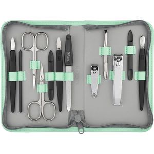 Manicure- Pedicureset - Handgemaakt - Kunstleer - Inclusief Nagelschaar en Pincet