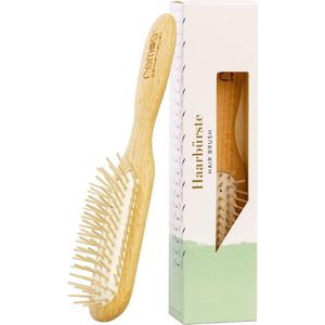 REMOS Pneumatische haarborstel smal met beukenhouten borstelharen - vol haar