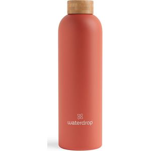 waterdrop® Thermosfles - 1 L - Roestvrij Staal - Mat Oranje