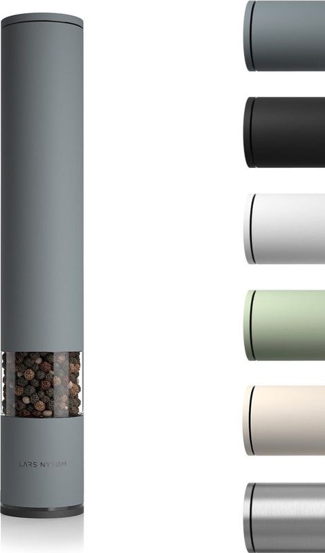 LARS NYSØM - 'Lagom' Peper en zoutmolen XL - 1 stuk (28,8cm) - Verstelbae maalgraad - Roestvrijstaal Cool Grey