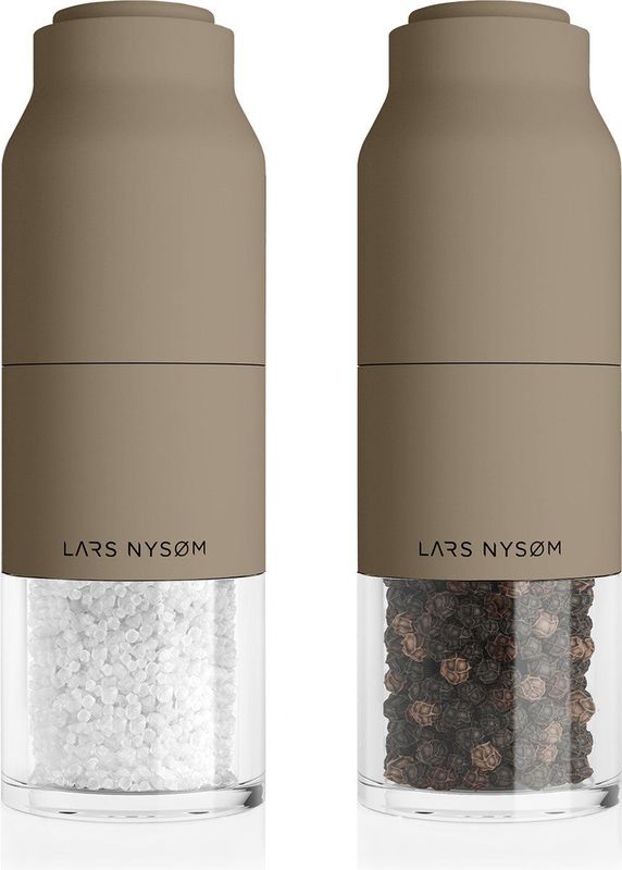 LARS NYSØM - Omvendt Zout- en Pepermolenset - Roestvrij Staal - Taupe Brown