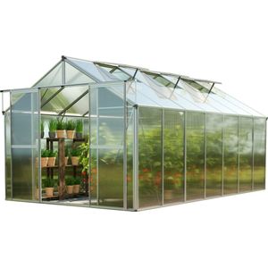 Tuinkas 2,25x4,49m polycarbonaat aluminium natuur waterdicht