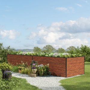 387 X 150 X 77 cm Moestuinbak Kingsize Daniel - Laklaag met Houtoptiek
