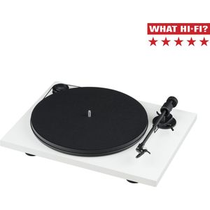 Pro-Ject Primary E Phono - Hoogwaardige Platenspeler - Ingebouwde Phono Voorversterker - Retro Vinylspeler - Wit