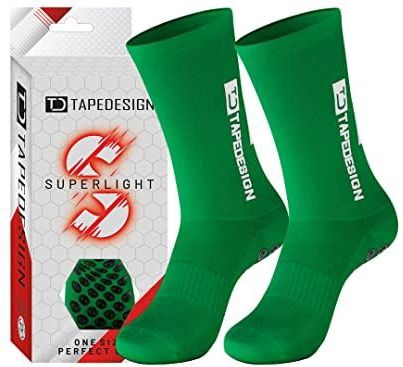 Tapedesign - Superlight - Antislip Voetbalsokken - Zwart - Ademend Materiaal