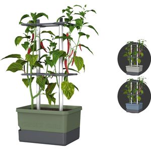 Gusta Garden - Charly Chili - Chiliplanten - Chiliplanter met watertank - Kweekbox - Kweektafel - Donkergroen